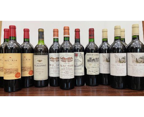 Mixed Bordeaux dozen red wines. Chateau Bel-Air, Bordeaux 2006 (3); Chateau Beausite, St Estephe 1995 (2); Chateau Villa Bel-