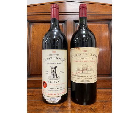 Chateau La Cardonne, Medoc 1996, a magnum (150cl); Chateau de Sales, Pomerol 1997, a magnum (150cl); Chateau La Tour St Bonne