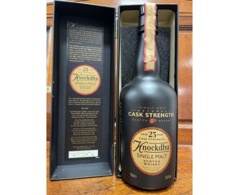 Knockdhu Single Malt Scotch Whisky, aged 23 years, Cask Strength, no. 1883 of 3200 bottles, 70cl, 57.4%, with box