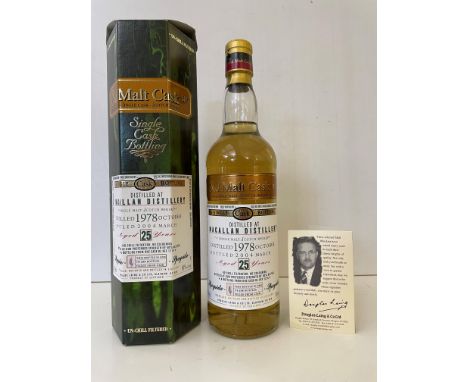 Macallan 1978 Old Malt Cask Single Malt Scotch Whisky, 25 years old, distilled October 1978, bottled March 2004 by Douglas La