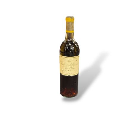 Chateau d'Yquem, Sauternes 1er Grand Cru 1968, 1 bottle, level upper shoulder, label nicked, some scratches to glass