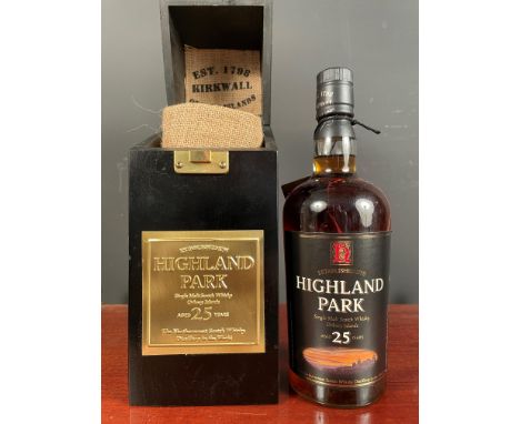 Highland Park Single Malt Scotch Whisky, Aged 25 Years, 50.7%, 75cl, with hessian sleave and display box