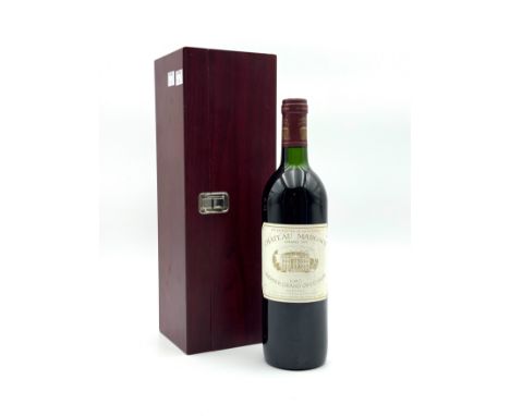 Chateau Margaux, Margaux 1er Cru 1985, 1 bottle, level top shoulder, in gift box with accessories