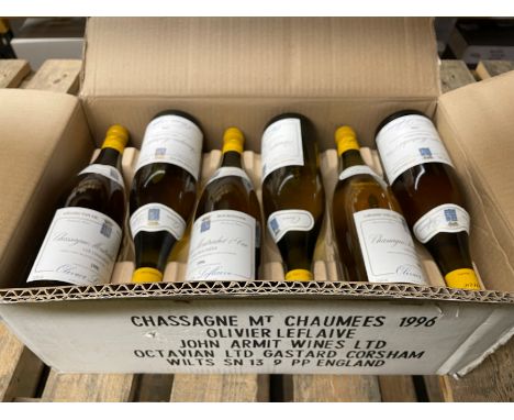Chassagne Montrachet Blanc 1er Cru Les Chaumées, 1996, Maison Olivier Leflaive Frères, 12 bottles
These are offered in Bond (