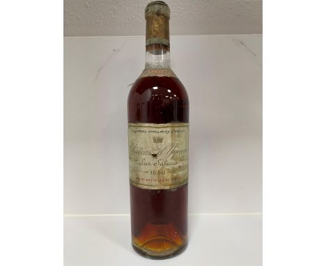 Chateau D'Yquem, Sauternes 1er Grand Cru 1950, Cruse &amp; Fils collar label, 1 bottle, level top shoulder, stained label, co
