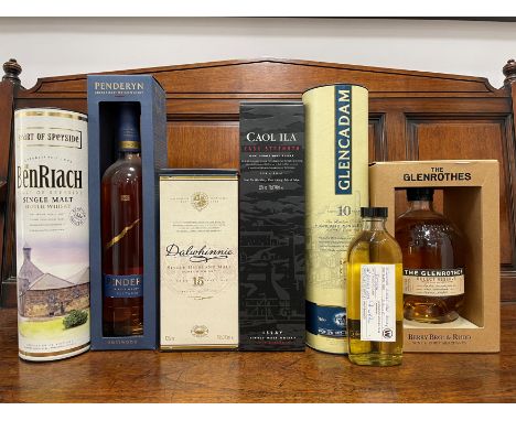 Scotch and other Whisky, 7 bottles Caol Ila Cask Strength, 70cl, 55%, boxed; Glencadam, aged 10 years, 70cl, 46%, with tube; 