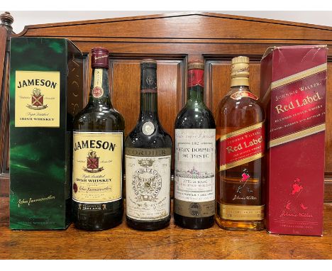 Mixed wines and whisky. Chateau Gruaud Larose, St Julien 1966, 1 bottle; Jameson Irish Whiskey, 1 litre; Johnnie Walker Red L
