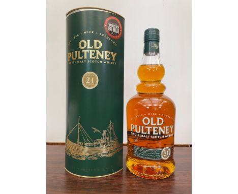 Old Pulteney Single Malt Scotch Whisky, Aged 21 Years, 70cl, 46%, with container