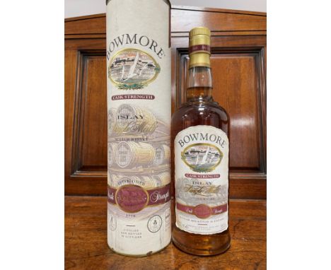 Bowmore Islay Single Malt Scotch Whisky, Cask Strength, 70cl, 56%; with tube (rusty lid-rim)