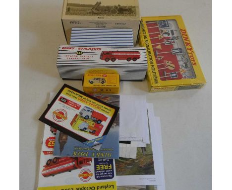 Dinky Atlas Model 197 Morris Mini Traveller, 920 Guy van, Heinz 943 Leyland Esso tanker, French road signs and Ferguson TE-20