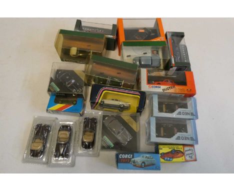 Diecast 1:43 scale Jaguar cars by Corgi, Vitesse and others, most items boxed, mint to good