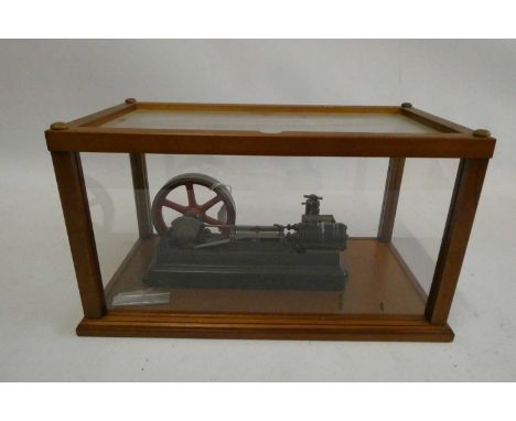 Stuart Turner Horizontal Mill steam engine with display case, good