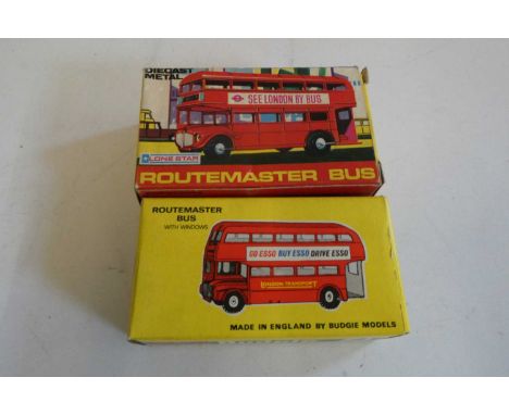 Two Route Master buses comprising 236 Budgie Model and Lone Star model, both items boxed, excellent