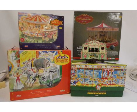 Fairground models by Lido and others comprising cardboard carousel, Vintage Glory Gallopers The South Down Gallup is Billy Sm