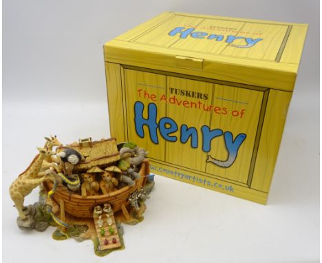 Tuskers The Adventures of Henry &amp; Henrietta 'Two by Two' limited edition sculpture ft. light and sound no. 159/2000 with 