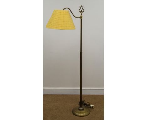 Laura Ashley brass standard lamp, H149cm