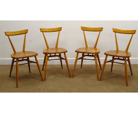Set four Ercol style kitchen chairs, W40cm