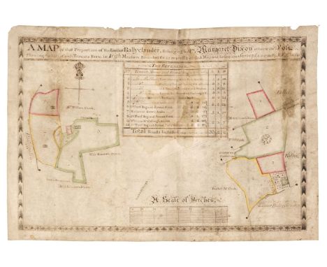 Estate Plan. McClatchy (James), A Map of that Proportion of the Lands of Ballclander, Belonging to Mrs Margaret Dixon otherwi