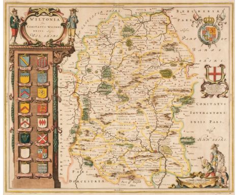 * Wiltshire. Blaeu (Johannes), Wiltonia sive Comitatus Wiltoniensis Anglis Wil Shire, Amsterdam, circa 1648, engraved map wit