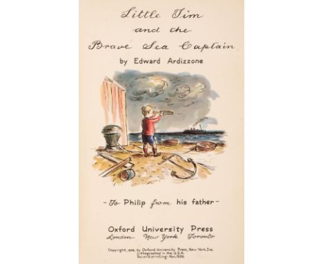 Ardizzone (Edward). Little Tim and the Brave Sea Captain, 1st edition, 2nd printing, Oxford University Press, Nov. 1936, colo