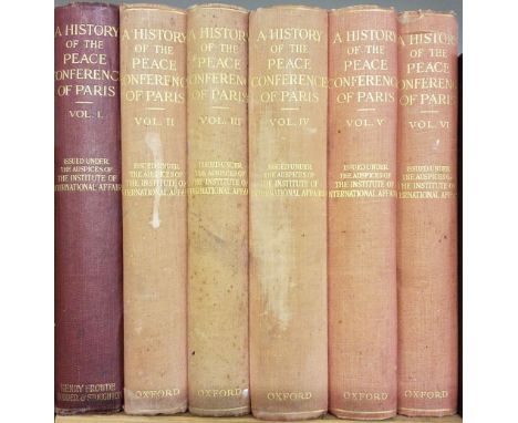 Temperley (H. W. V.). A History of the Peace Conference of Paris, 6 volumes, 1st editions, Oxford: University Press, 1920-24,