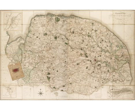 * Norfolk. Donald (Thos. &amp; Milne Thos.), A Topographical Map of the County of Norfolk, Surveyed and Measured in the Years