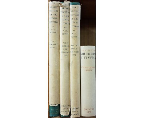 Butler (A. S. G.). The Architecture of Sir Edward Lutyens [The Lutyens Memorial], 3 volumes, London: Country Life, 1950, nume