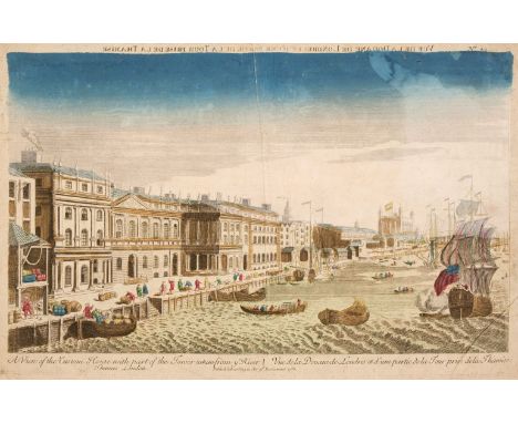 * London. A good collection of 15 prints &amp; engravings, 18th &amp; 19th century, including Vue d'optique. A View of the Cu