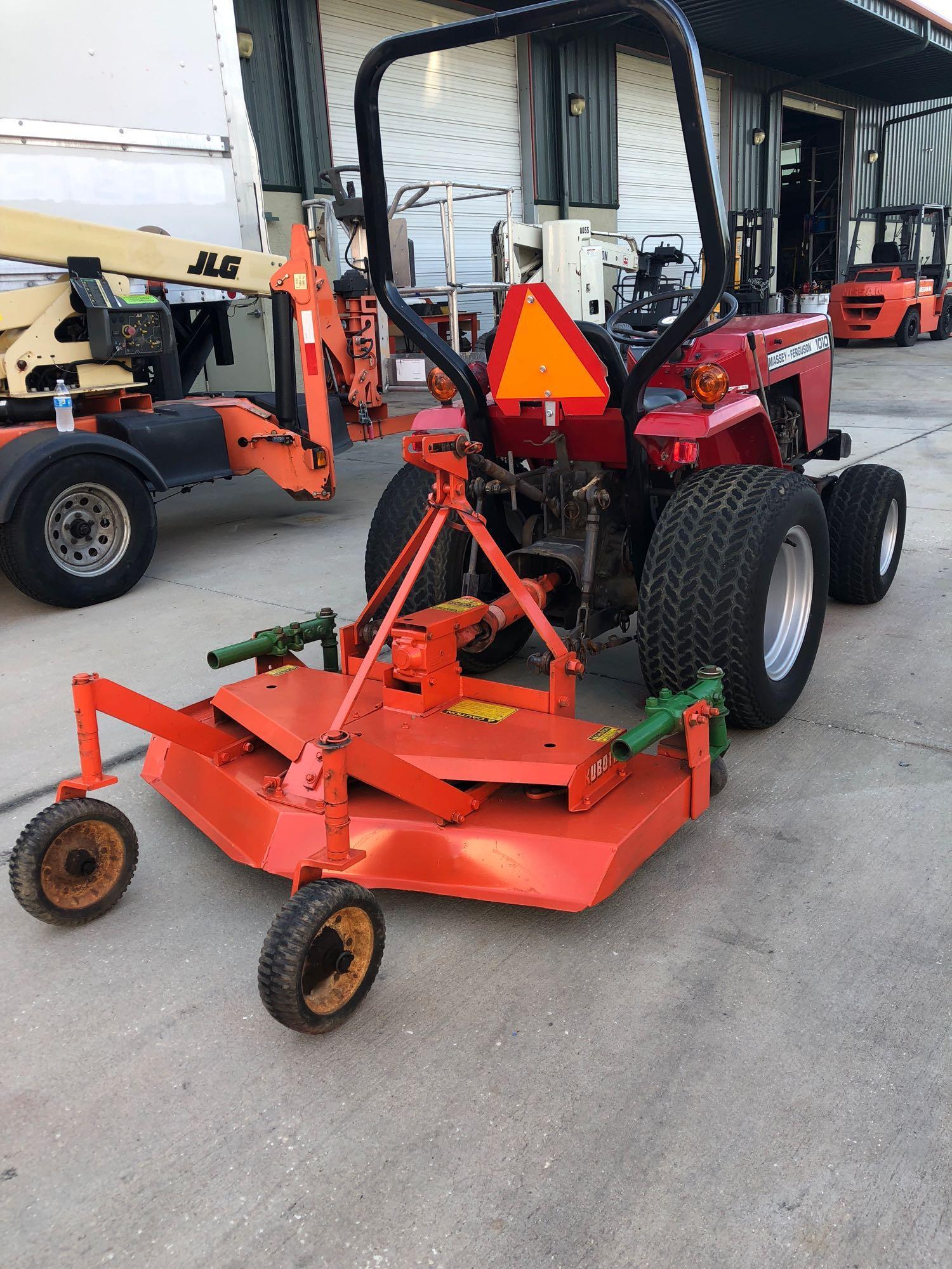 Massey Ferguson Mf1010 Tractor With 4 Finish Mower Diesel Runs 3