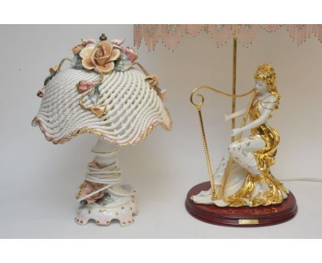 Two modern ceramic lamps (2) 