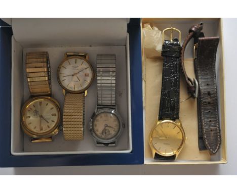 Four gent's vintage wristwatches, one by Rotary