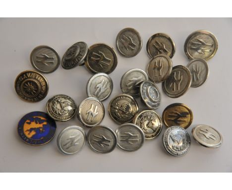 Collection of vintage railway buttons