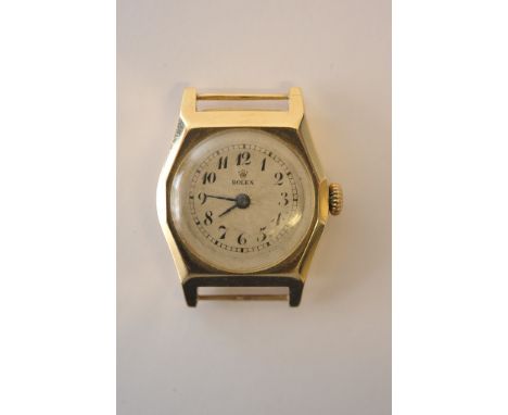 A vintage 9ct gold Rolex watch face
