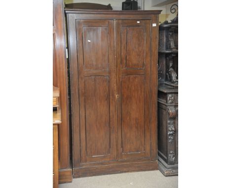 An old stained pine wardrobe
