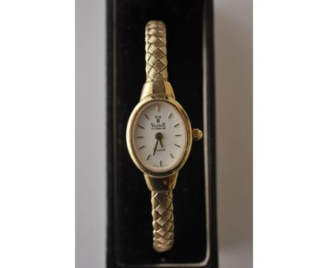 A ladies 9ct yellow gold bangle wristwatch by Vicence