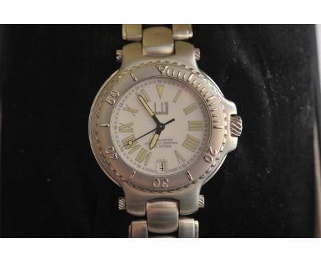 A gents boxed stainless steel Dunhill chronometer wristwatch