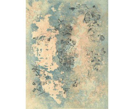 Camille Bryen (French 1907-1977), an abstract composition, etching and aquatint, signed and numbered 83/90 in pencil, plate s