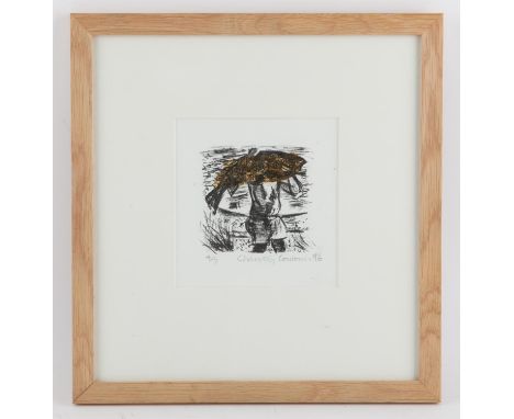 Mary Louise Coulouris (American-British, 1939-2011), six prints with Scottish and ecology themes: 1) Picasso Fish (1995), lit