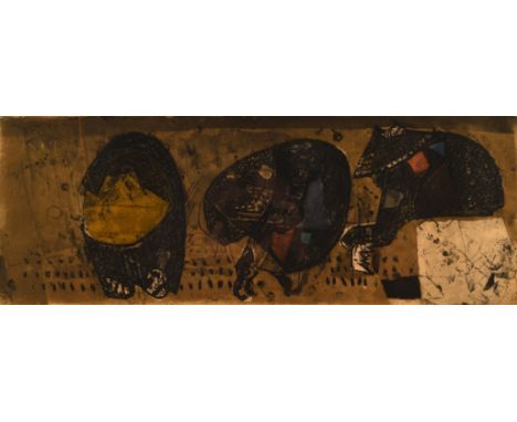 Jose Ortega (Spanish 1921-1990), 'Segardos', etching and aquatint, signed in pencil and numbered 87/100, plate size 22.5cm x 