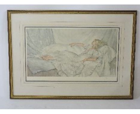 William Russell Flint'Silver & White'Reproduction print, blind stamp and numbered34 x 58cm