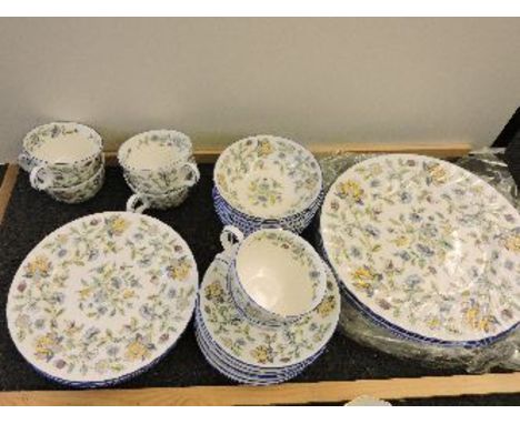 A Minton Haddon Hall part tea and dinner service, second quality