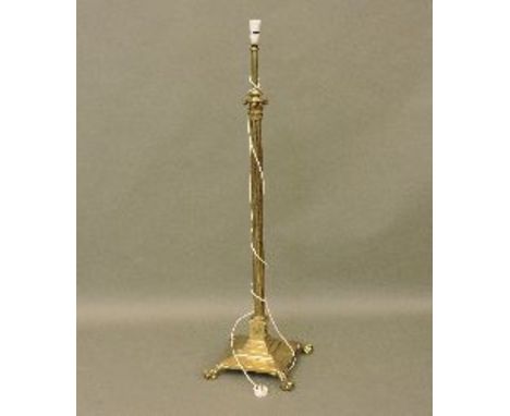 A brass standard lamp