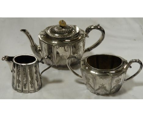 PLATED 3 PIECE TEA SERVICE  