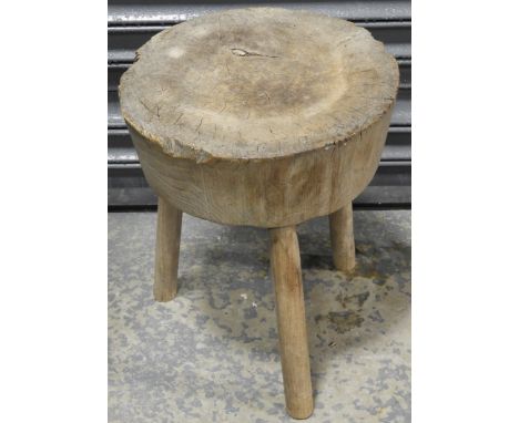 TREE TRUNK 3 LEG STOOL  
