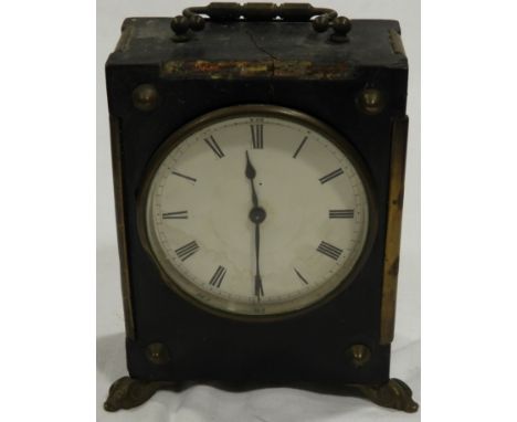 BRASS EBONY MANTEL CLCOK 
