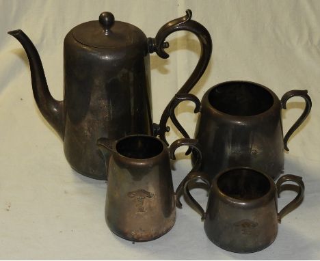 CUNARD STEAMSHIP LTD 4 PCE PLATED TEA SERVICE  