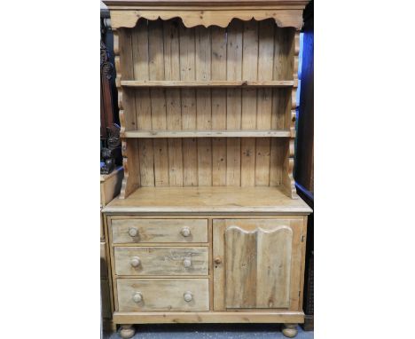 PINE OPEN SHELF DRESSER  