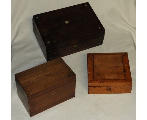 TEA CADDY &amp; 2 BOXES  