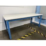 Heavy Duty PAC Work Table, Metal Base Wood Top 6' x 30" x 30"
