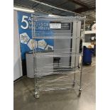 5 Tier Metal Rolling Shop Rack 47" x 18" x 77"